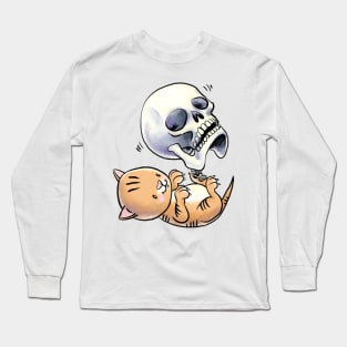 Skull Kitten Long Sleeve T-Shirt